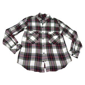 Sanctuary Multicolor Plaid Button Front Shirt Size Medium